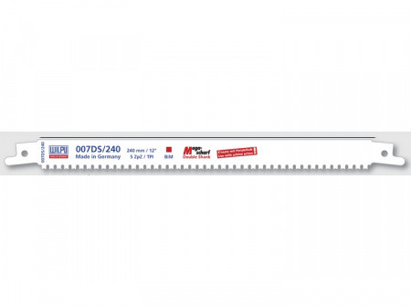 Полотно сабельное 007 DS/240 bi (1 шт; 240х19х0.9 мм; 5 TPI) WILPU 1882200005