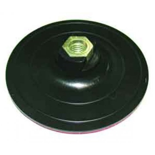 Тарелка опорная 125мм/М14 для УШМ, жесткая, липучая основа + адаптер, Энкор