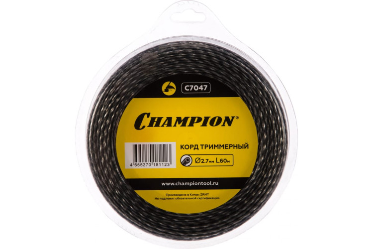 Корд трим.CHAMPION Tri-twist 2.7мм* 60м (витой треугольник)