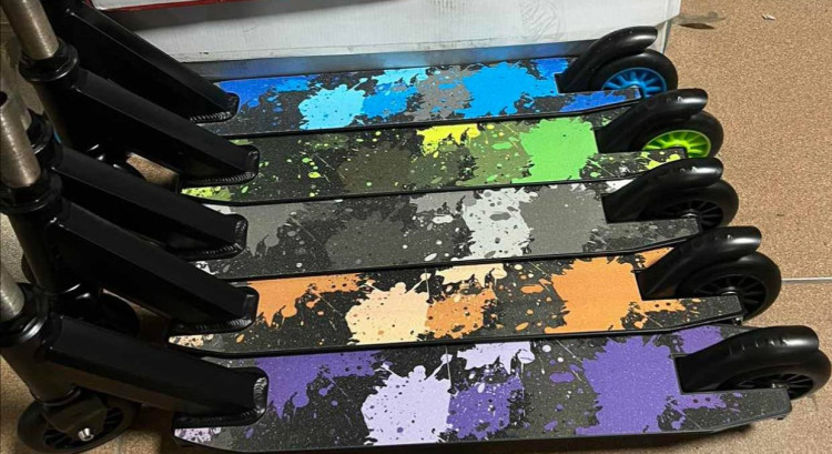 Трюковой самокат S10  Пластик цветной Камуфляж