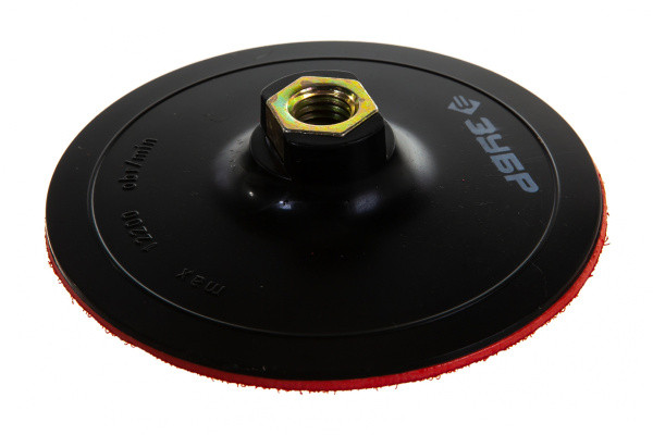 Тарелка опорная 125мм/М14 для УШМ, пластиковая, липучая основа