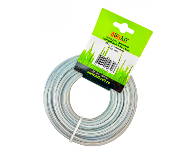 Леска триммерная BRAIT 35015 RNDLR круг с тросом