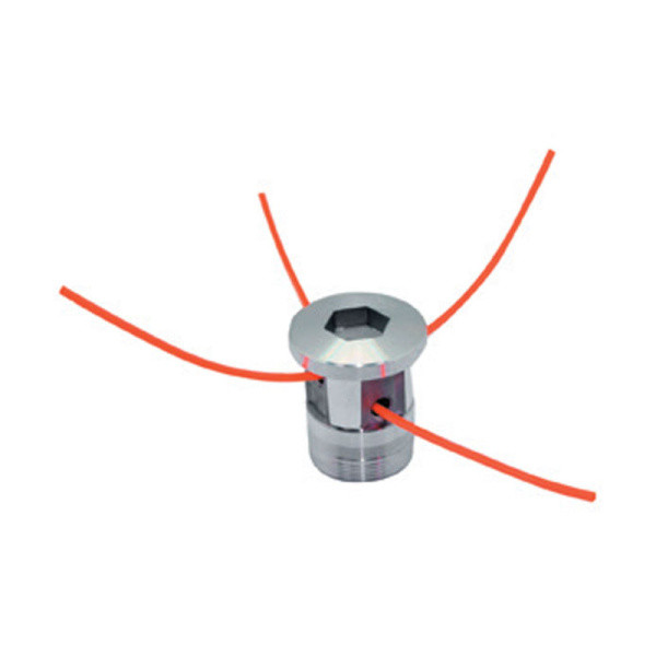 Головка триммерная,посадка25.4мм,8лесокф2.4-4.0мм,винт сбоку,пакет,алюм.корп