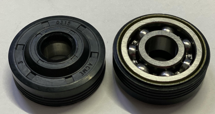 Сальник в комплекте с подшипником коленвала бензопил PARTNER 350, HUSQVARNA 137/142 (010091(A)