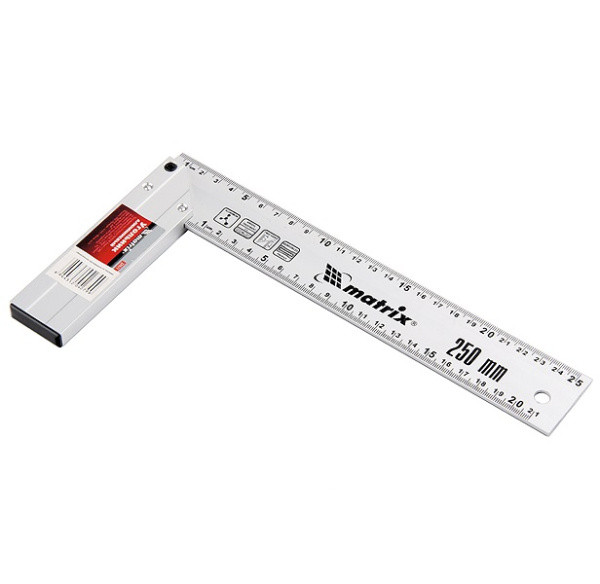 Угольник 450мм. с алюм. основанием, литой MATRIX 32475