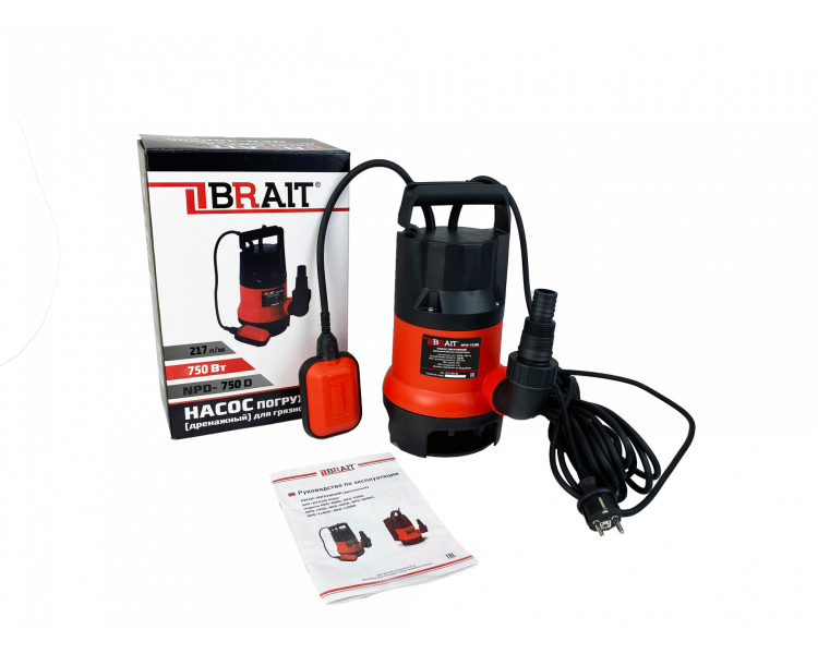 Насос погружной дренажный BRAIT NPD-750D