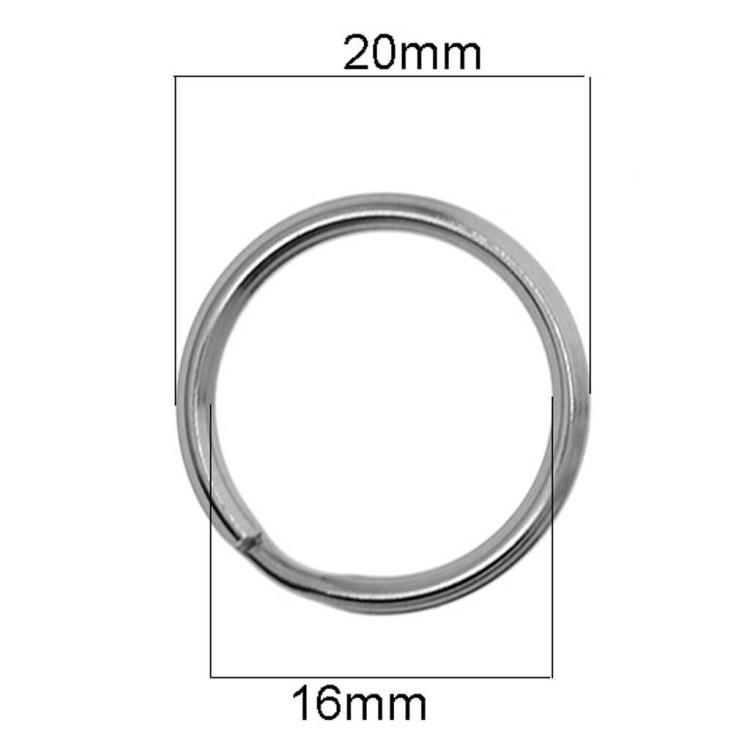 Кольцо для ключей (20) плоское хром (2000)