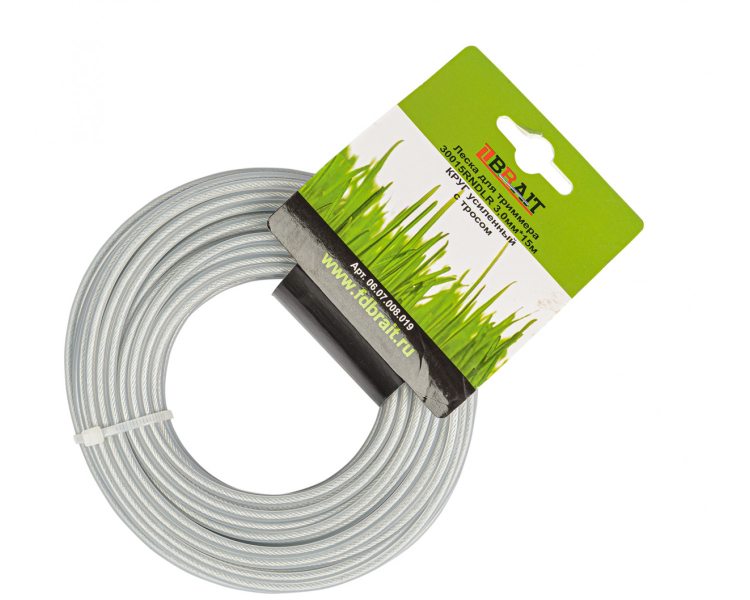 Леска триммерная BRAIT 30015 RNDLR круг с тросом