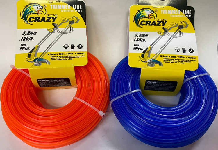 Леска триммерная 3.5мм(15м) сечение звезда CRAZY