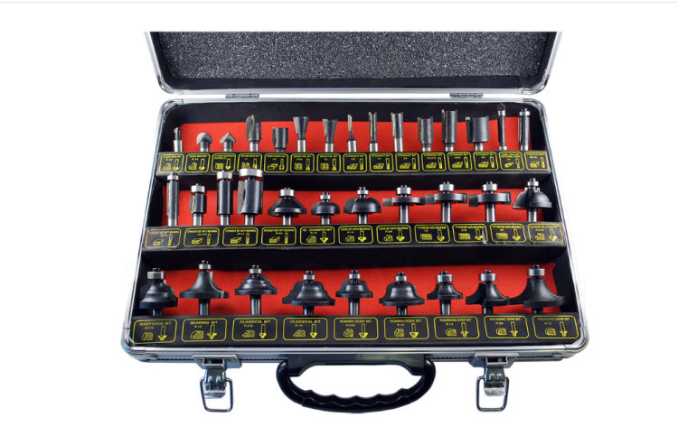 Набор фрез по дереву 35пр. хвостовик 8мм (в кейсе) TORGWIN