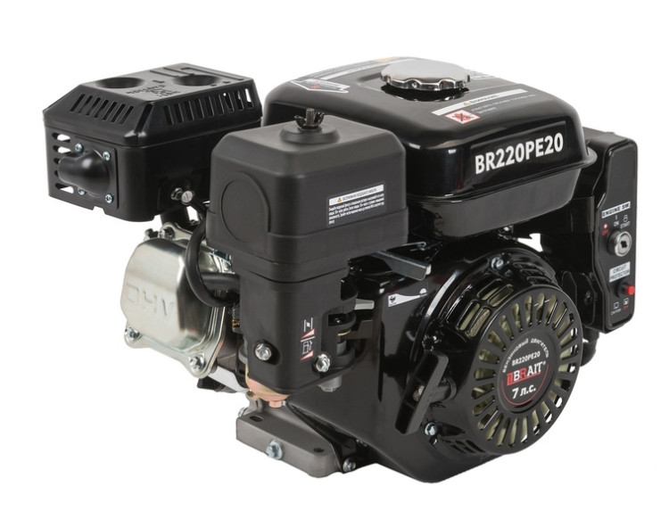 Двигатель BRAIT-220PE20 | 7 л.с. | шкив 20 мм., электростартер