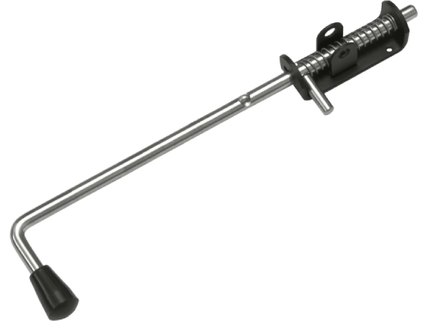 Засов &quot;Домарт&quot; пружинный с проушиной (110) 550мм мод.2 d-13 (черный) (10) (сжатие на закрытие)