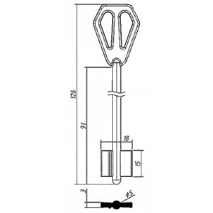Заготовка ключа М-ЛОК-2 Правый (MLK5D) длинн. Конаково