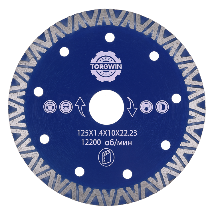 алмазный диск "TORGWIN" по керамике тип "V" HOT PRESS 125*1.4*10*22.23 Ушм
