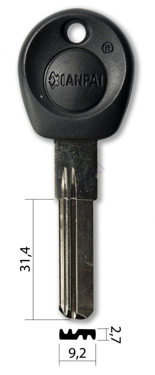 заготовка для ключа ML 2 паза змейка