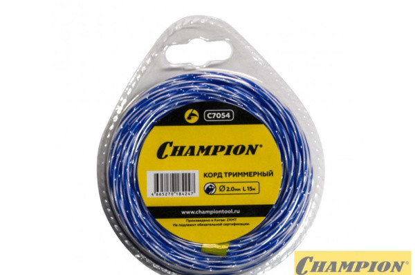 Леска CHAMPION Sky-cutter 2.0мм* 15м (витой квадрат) C7054