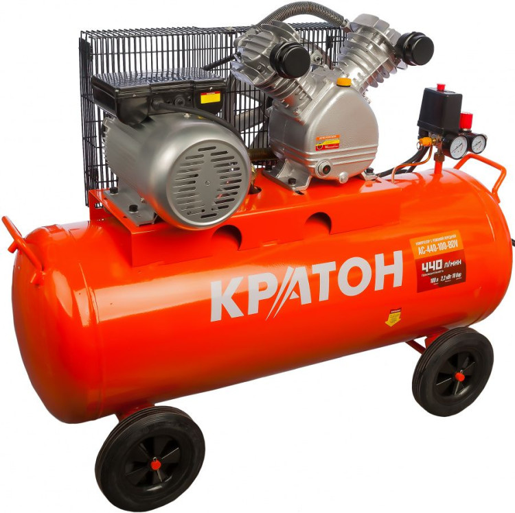 Компрессор с ременной передачей Кратон АС 440-100-BDV