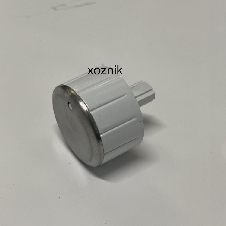 Ручка конфорки газ плиты DE LUXE белая, длинная ножка, без пружины 01045087