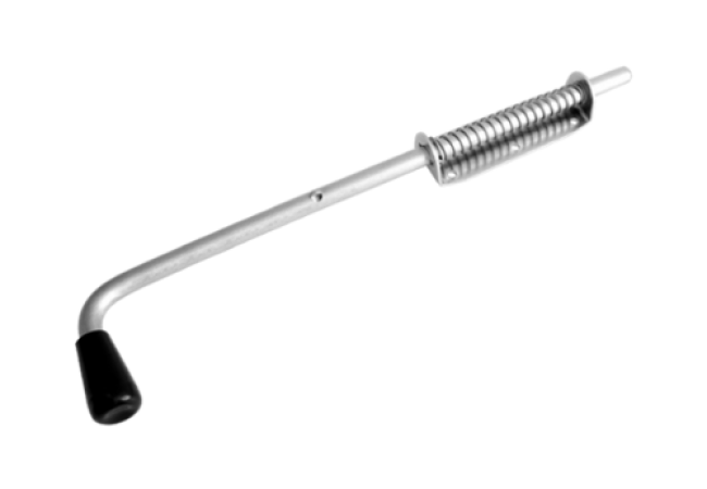 Засов &quot;Домарт&quot; с пружиной ЗСП-500 мод.5 d-16мм (цинк) (5) (сжатие на закрытие)