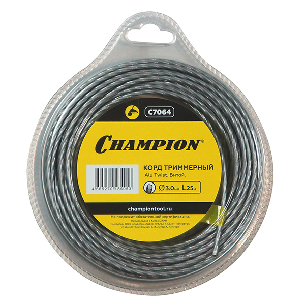 Корд трим.CHAMPION Alu Twist 3.0мм* 25м (витой)