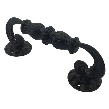 Ручка-скоба кованая "Ажур" 180мм (черный муар) (4)