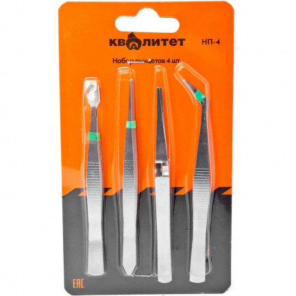 Набор пинцетов 4шт. Квалитет