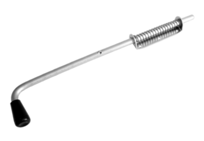 Засов "Домарт" с пружиной ЗСП-600 мод.5 d-16мм (цинк) (5) (сжатие на закрытие)