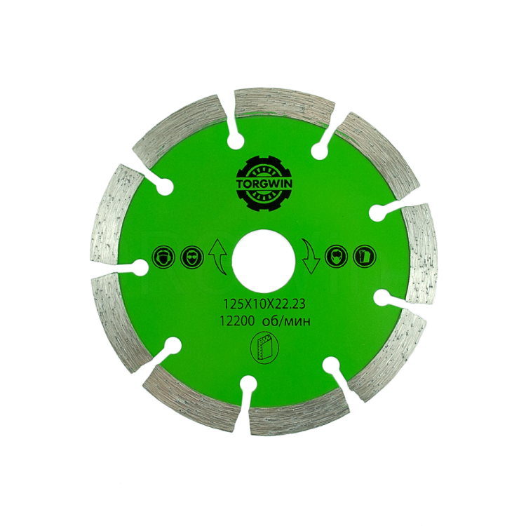 Алмазный диск по бетонуTORGWIN сегмент 125*10*22.23