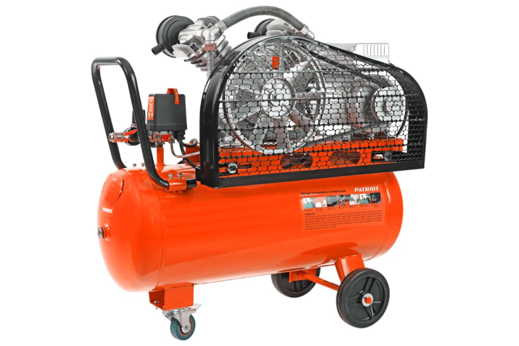 Компрессор Patriot поршневой ременной PTR 50-450A, 450 л/мин, быстросъемный 1/4&quot; + &quot;елочка&quot;