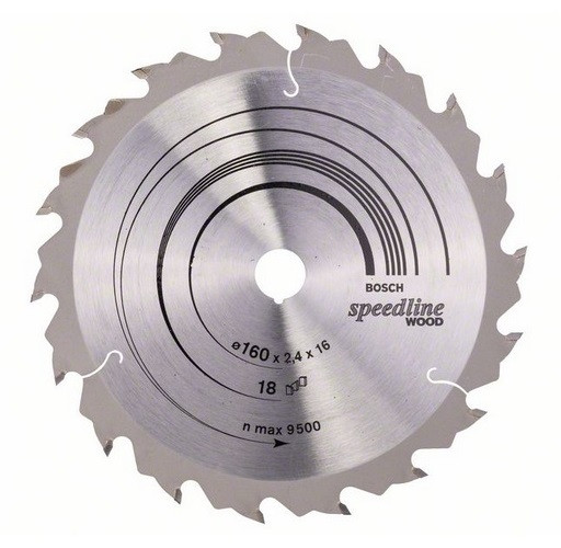 Диск пильный по дереву твердосплавный 160х16 z18 SPEEDLINE Bosch