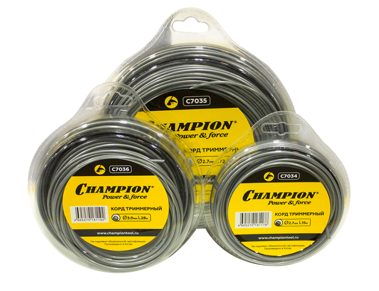 Корд трим.CHAMPION Aluminium 3.0мм* 28м (круглый)