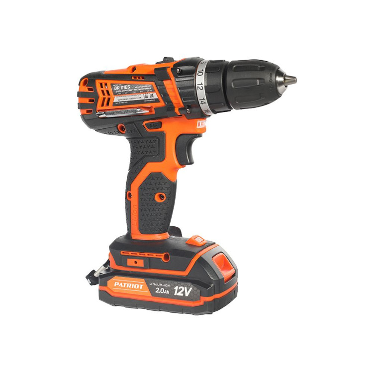 Аккумуляторная дрель-шуруповёрт PATRIOT BR 111ES Li-lon