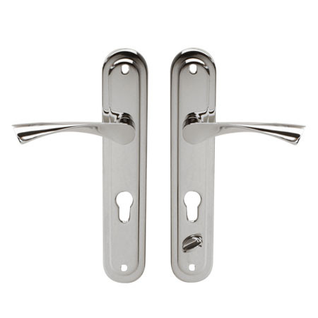 Ручка на планка "LEKSA" HP-823 L (Хром) (для замка Т-0523-С)