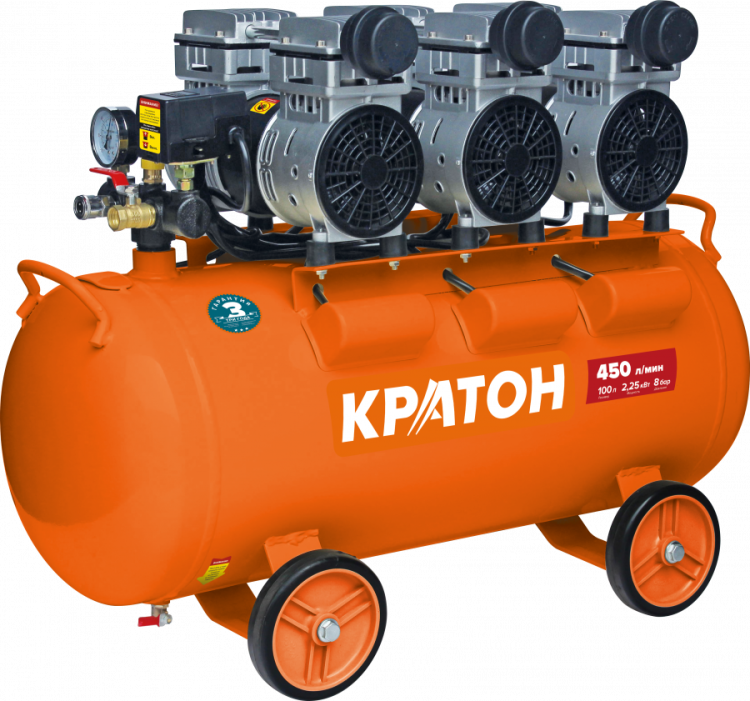 Компрессор с прямой передачей Кратон AC-450-100-OFS безмаслянный