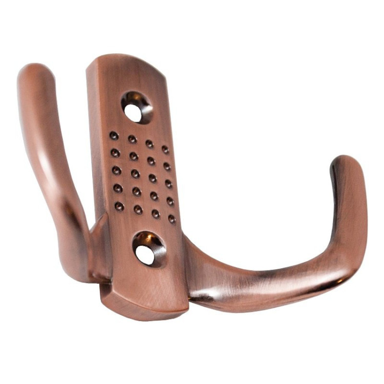 Крючок TOMMY 04.41 перф. 2-х рожковый (Медь) (100)