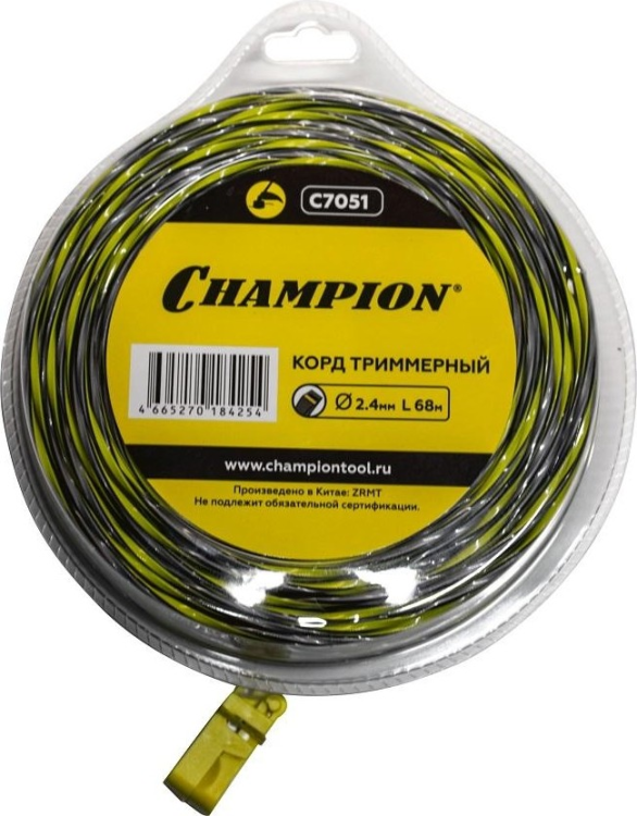 Корд трим.CHAMPION Tornado 2.4мм* 68м (витой квадрат)