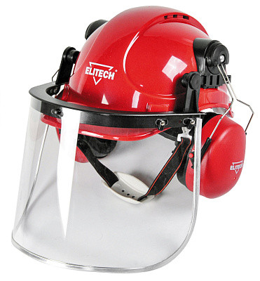 Щиток защитный,каска,наушники 27дБ,экран плексиглас,1кг,кор,д\работы с бензопилой