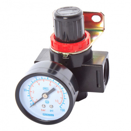 Регулятор давления с манометром, 1/2В, 0-8,5бар, 1000л/мин
