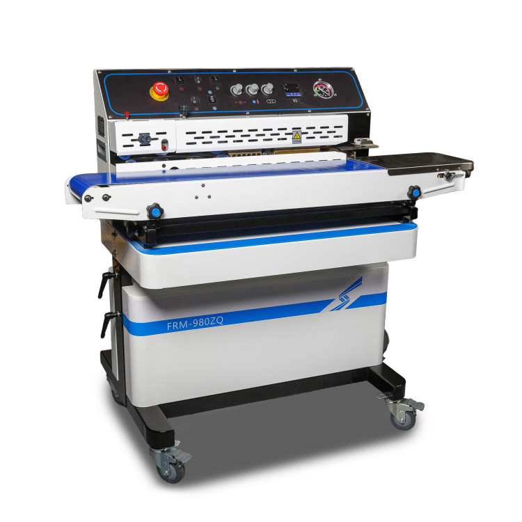 Конвейерный запайщик с функцией откачки воздуха и наполнения воздухом FRM-980ZQ SS (нерж)