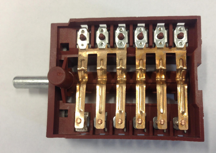 Переключатель режимов мощности духовки 7-поз. Renova 250V 16A (3-3 коричн.) EP135