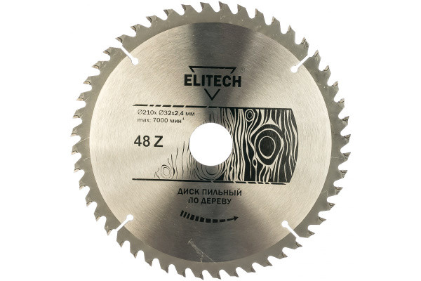 Диск пильный по дереву твердосплавный 210х32/30 z48 ELITECH