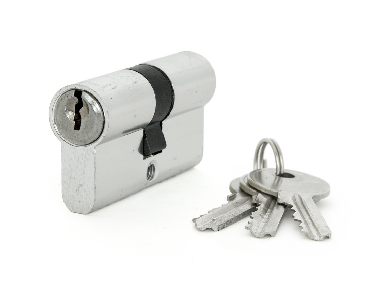 Механизм цилиндровый HD 60-3 СР (хром) латунь англ. ключ