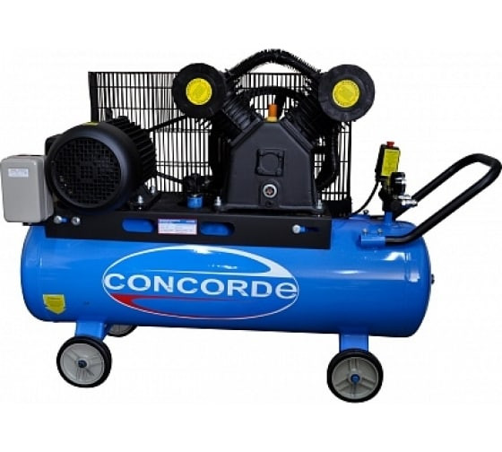 Компрессор 4,0кВт, 600л/мин,380В,100л, 10бар, ременнный, 2 цилиндра, 59,8кг