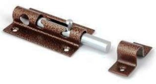 Засов "Делга" "ПОД ЗАМОК" с кругл. риг. (35)