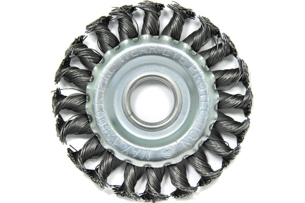 Щетка плоская (100х22.2 мм; витая; сталь 0.5 мм) для УШМ Elitech 1820.073300