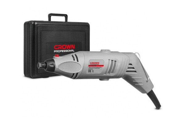 Электрогравёр CROWN CT13428 BMC 150Вт, цанга 0,8/3,2мм, 8000-35000/мин, 0,75кг, принадл 41шт, кейс