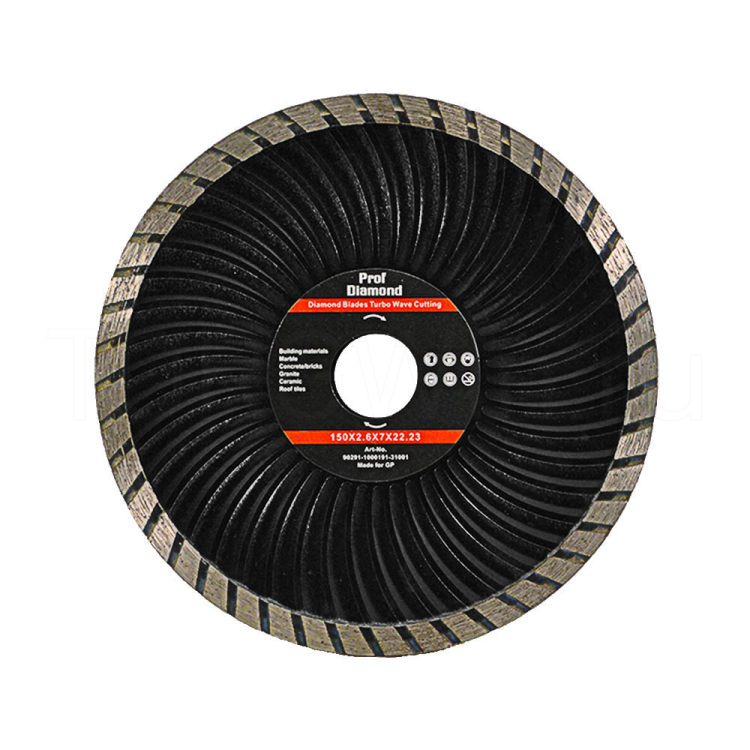 алмазный диск "Prof Diamond" турбо-волна 150мм*2,6*7*22.23 TORGWIN
