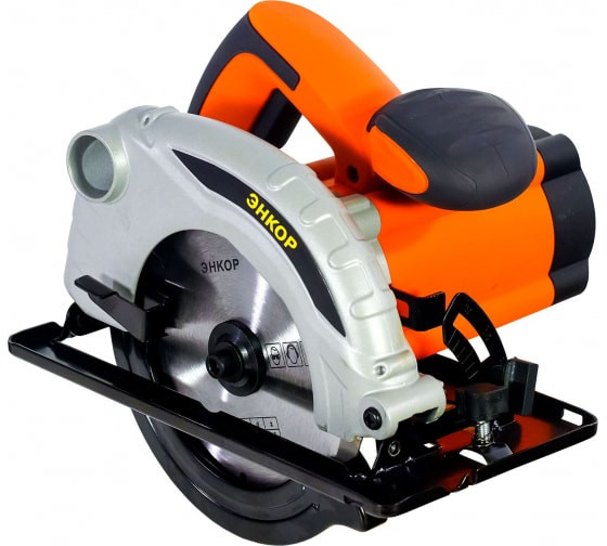 Пила дисковая ЭНКОР ПДЭ-1200/55 50239 1200Вт, 165х20мм, ПДЭ-1200/55, 4600/мин, 90°/45° 55/34мм, 3,5кг