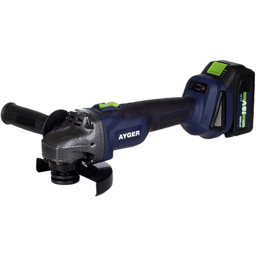 Аккумуляторная угловая шлифмашина AYGER AG18BL4