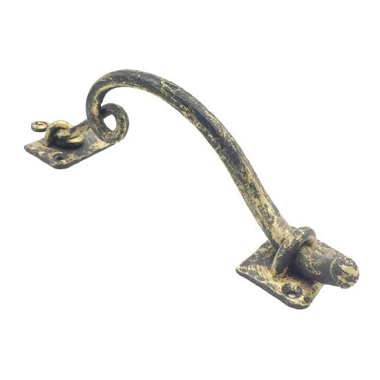 Ручка-скоба кованая "Виноградная Лоза" 185мм (золото) (4)